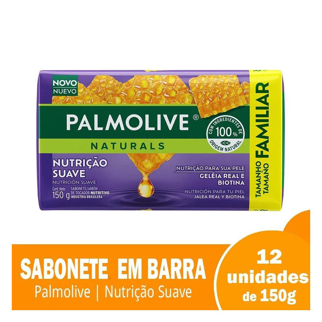 Sabonete Palmolive Naturals Nutrição e Suavidade 150g Embalagem com 12 unidades
