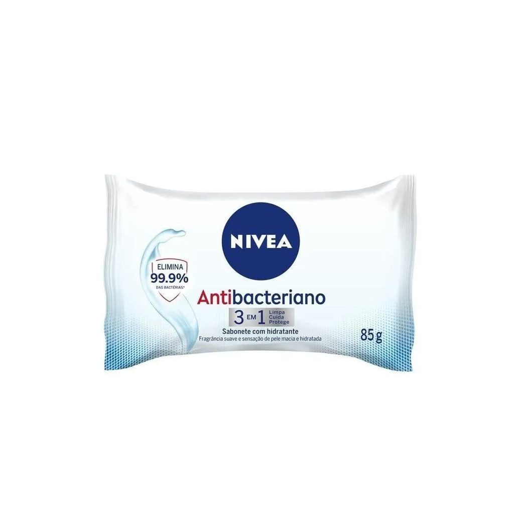 Sabonete Nivea Hidratante Antibacteriano 85g Embalagem com 12 unidades