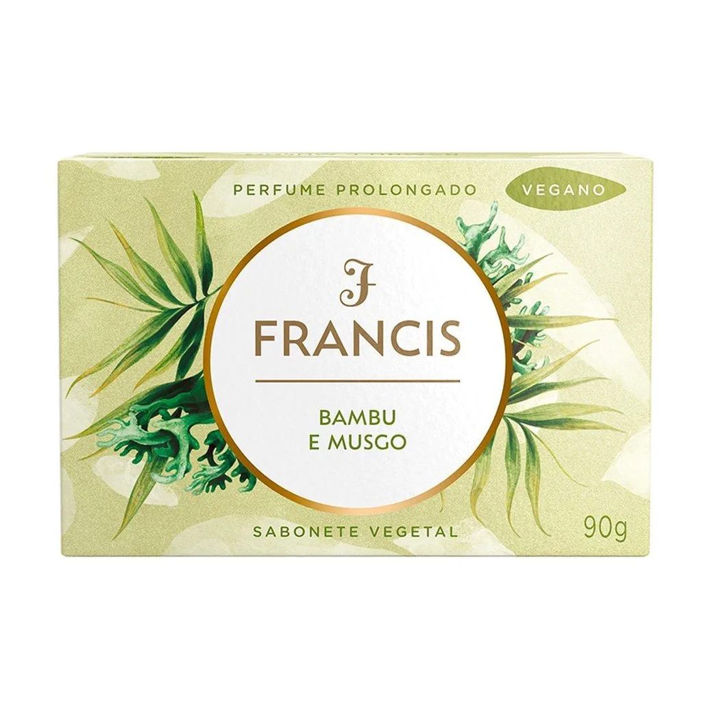 Sabonete Francis Luxo Bambu e Musgo 90g - Embalagem com 12 unidades