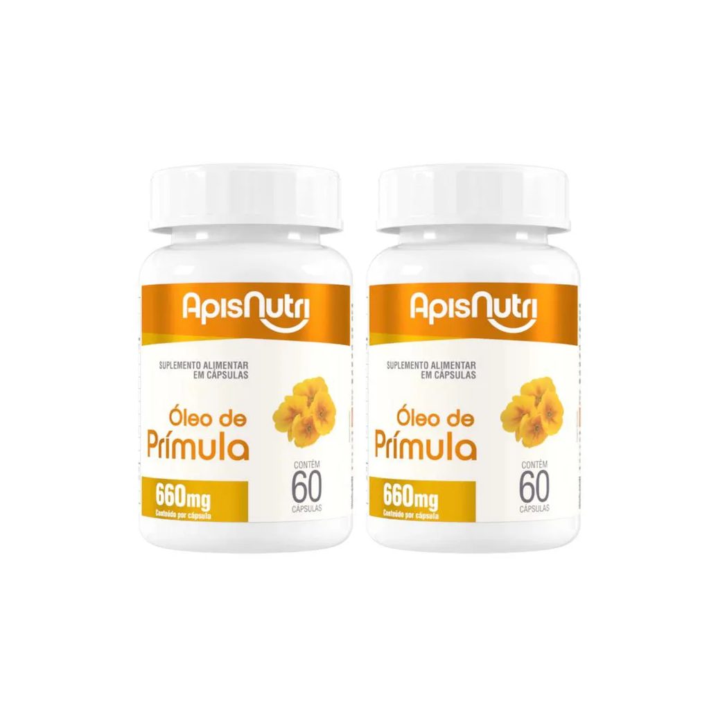 Kit 2 Óleo de Prímula 660mg - 60 cápsulas - Apisnutri