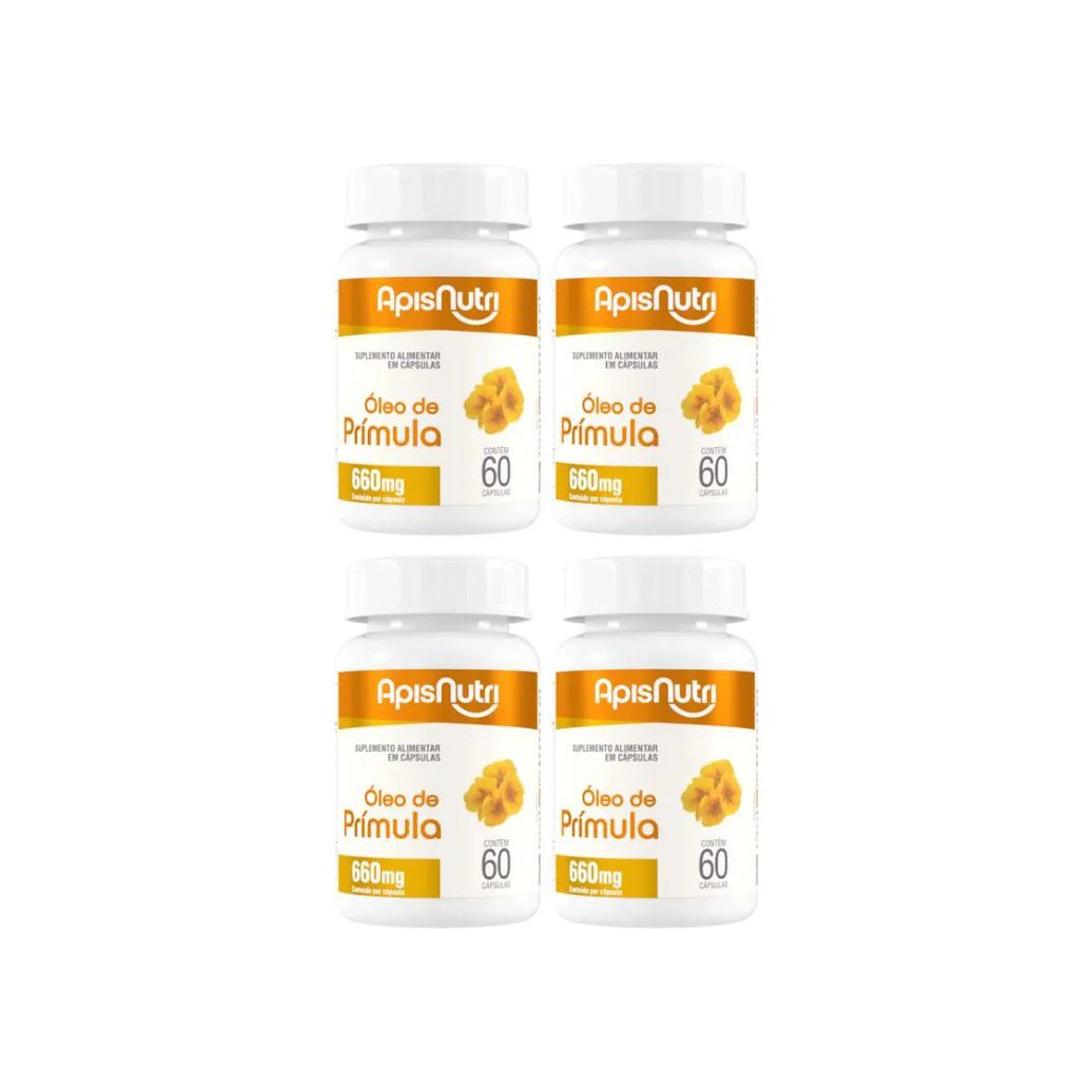 Kit 4 Óleo de Prímula 660mg - 60 cápsulas - Apisnutri