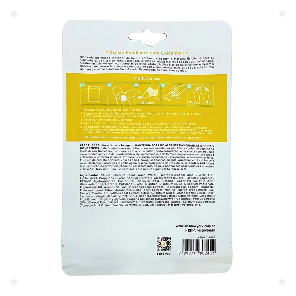 Máscara Esfoliante para Calcanhares Kiss New York Kehm01b