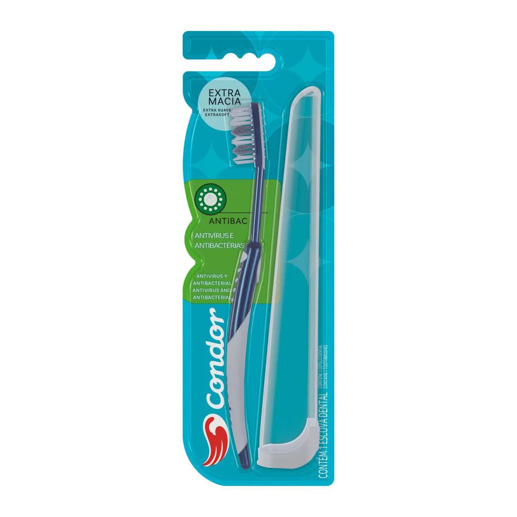 Escova Dental Extramacia Condor Antibac Cabeça M