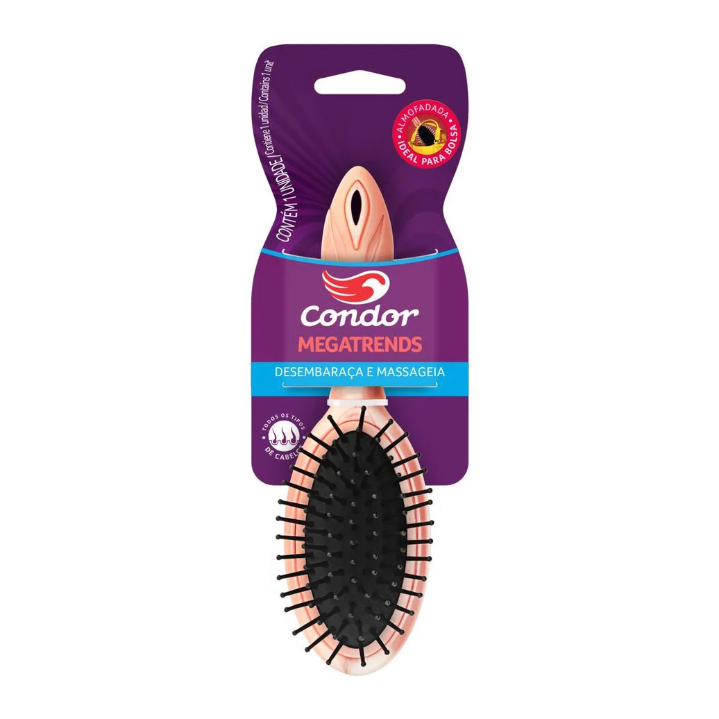 Escova para Cabelo Todos os Tipos Almofadada Condor Megatrends Ref. 9650
