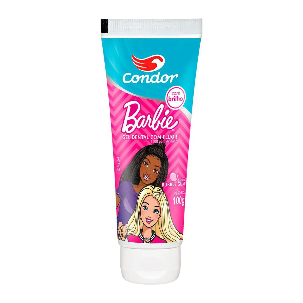 Gel Dental Condor Kids Barbie Bubble Gum 100g