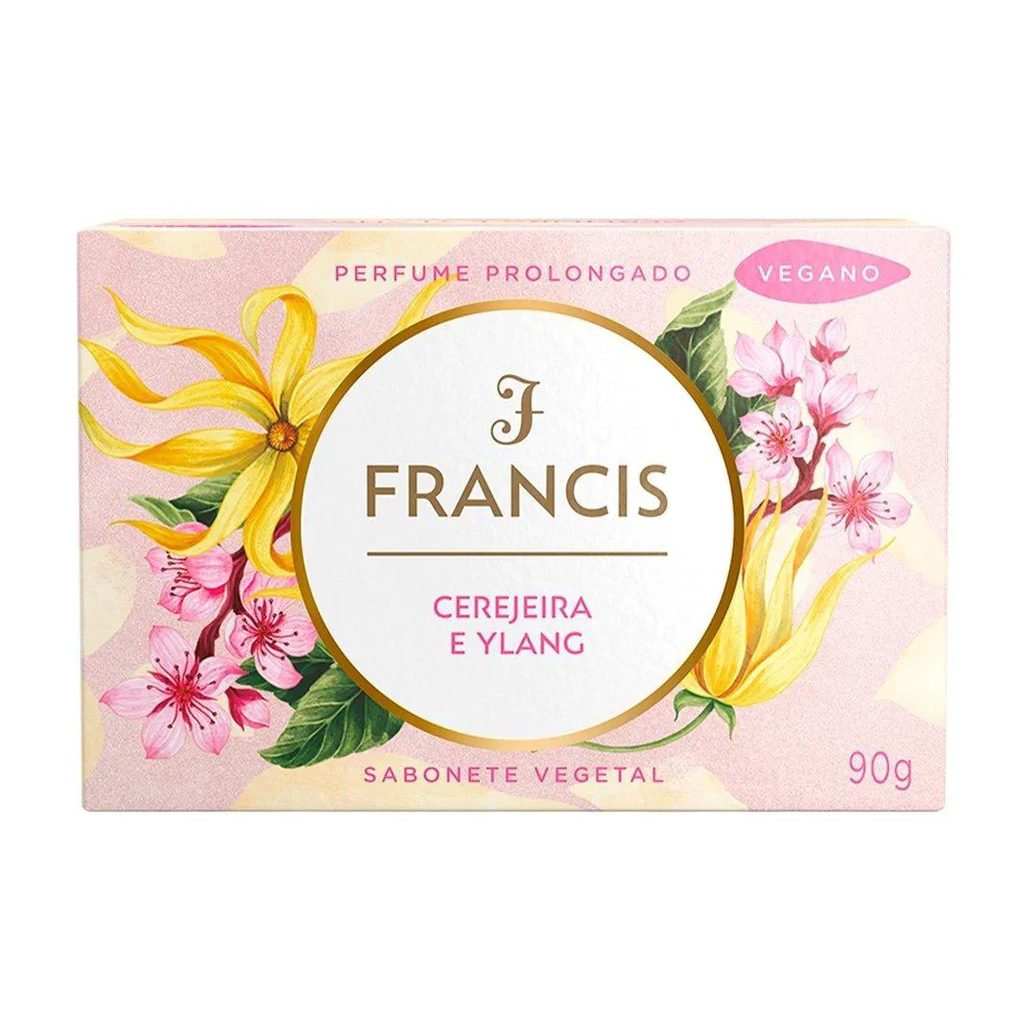 Sabonete Francis Luxo Cerejeira e Ylang 90g - Embalagem com 12 unidades