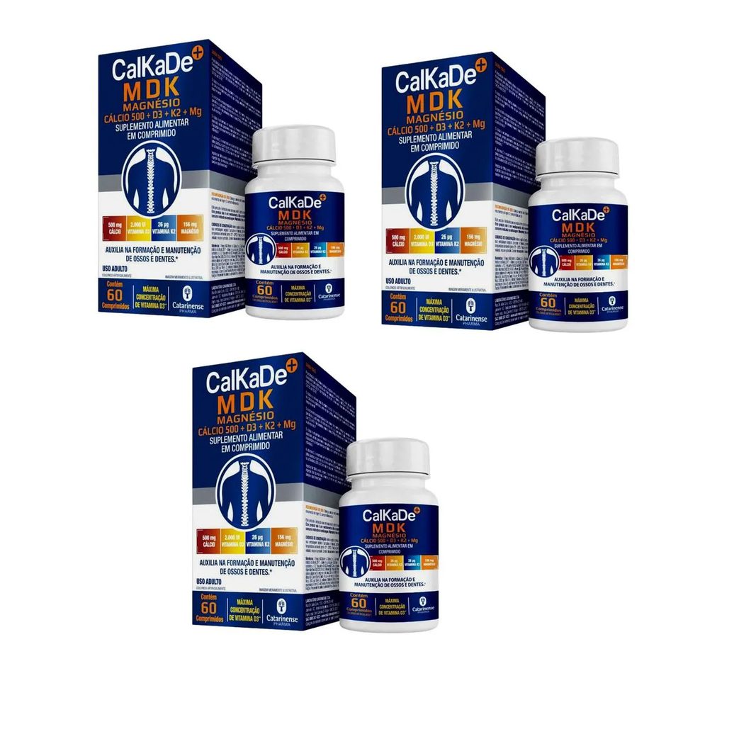 Kit 03 Suplemento Vitamina Calkade Mdk 60 Cps – Catarinense