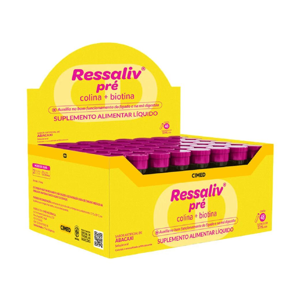Ressaliv Pré Sabor Abacaxi com 48 Flaconetes - Cimed
