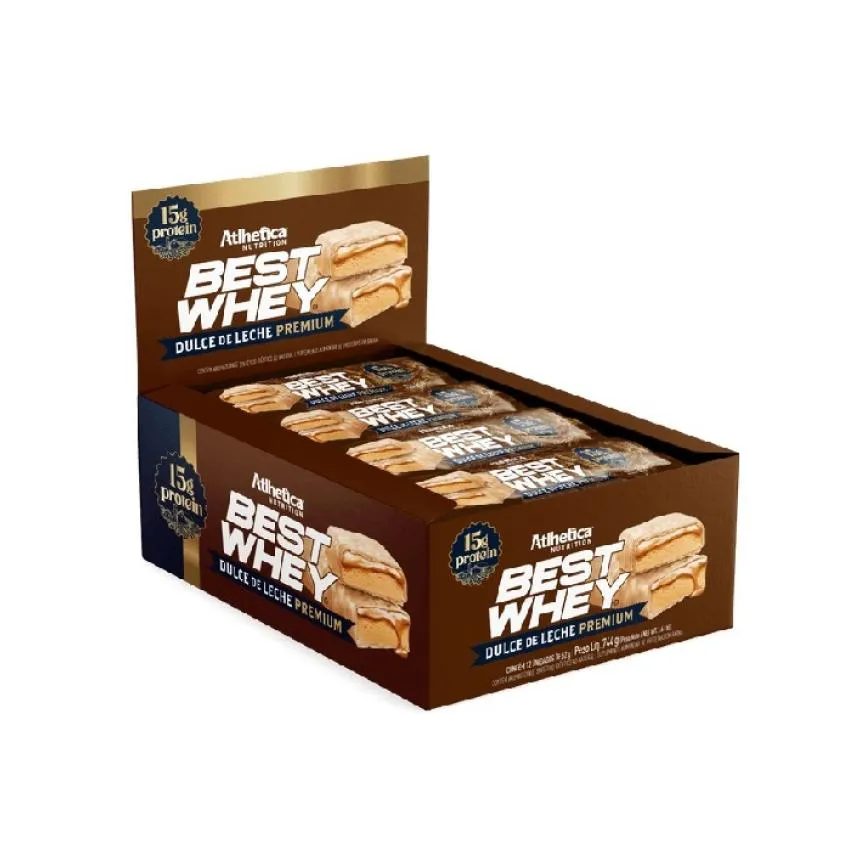 BEST WHEY BAR 744G (DISPLAY 12 UNIDADES DE 62G) - SABOR: DULCE DE LECHE PREMIUM (744G)