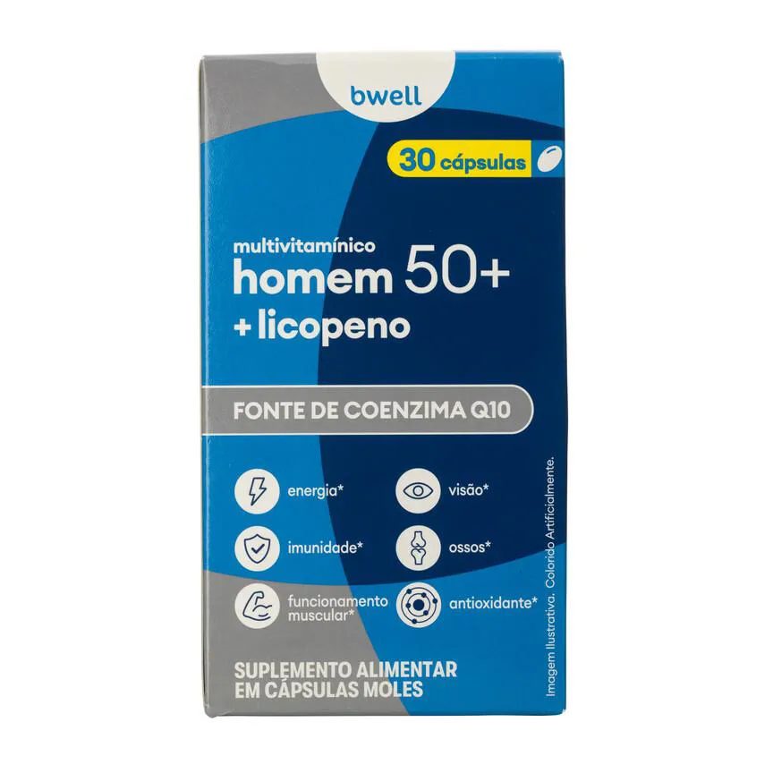 Polivitamínico bwell Homem Senior 50+ 30 Cápsulas