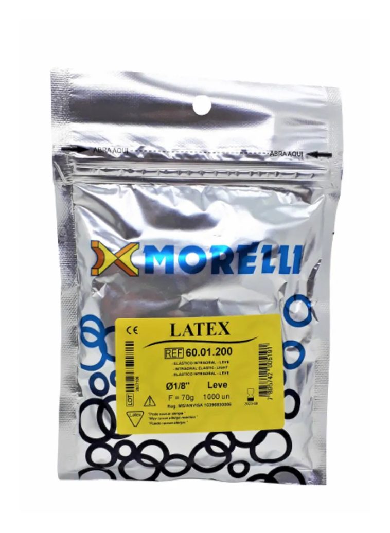 Elástico Intraoral Látex 1000 Und. 1/8 Leve/ Médio/ Pesado - Morelli Leve 6001200