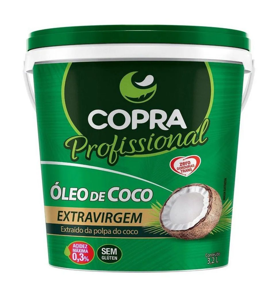 Óleo de Coco Extravirgem Balde 3,2kg - Copra