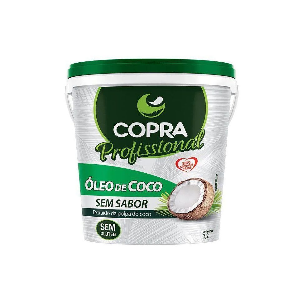Óleo de Coco sem Sabor Balde 3,2kg - Copra