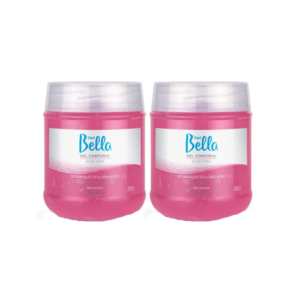 Kit 2 Gel Pós Depilação Corpo Hidrata Aloe Vera Depil Bella