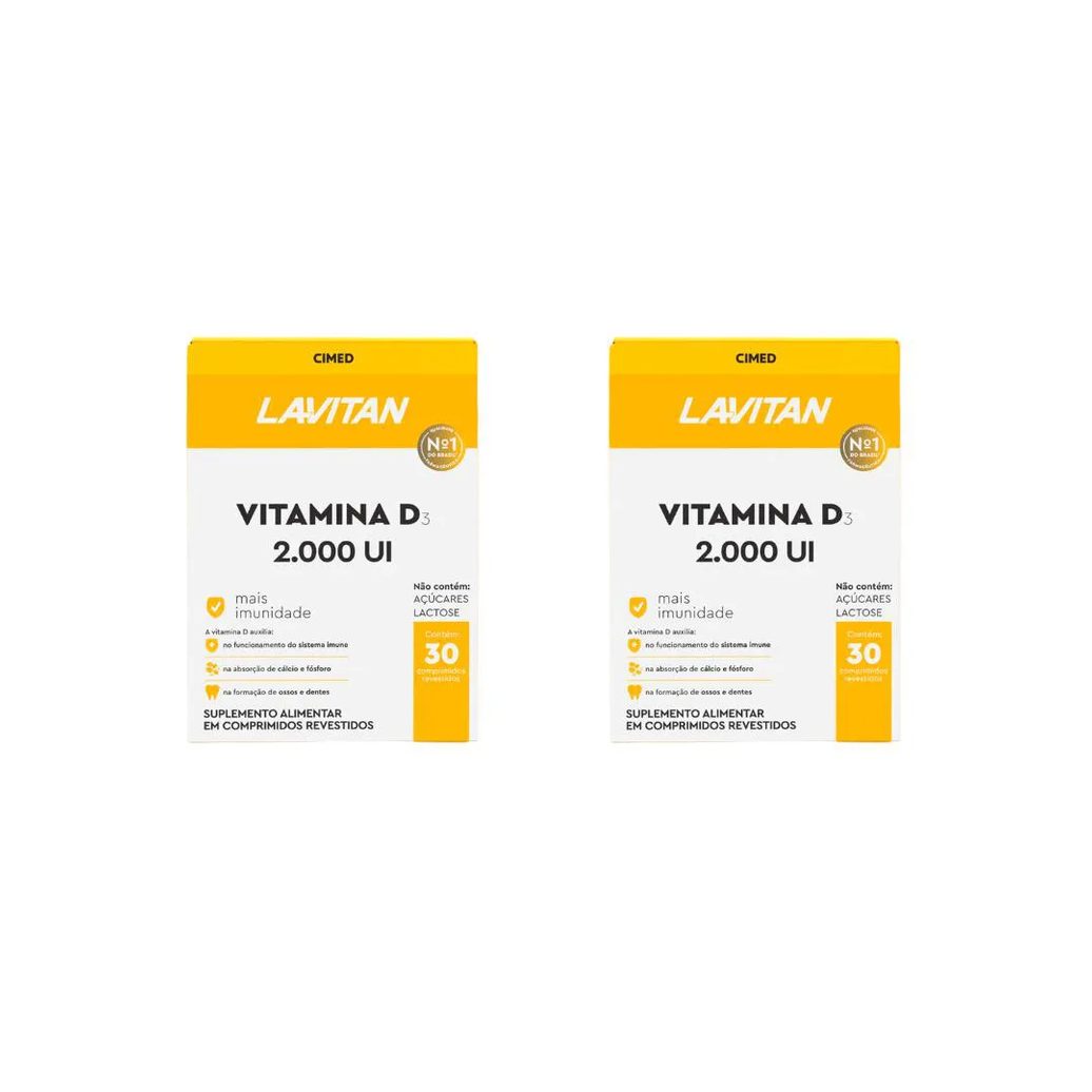 KIT 2 LAVITAN VITAMINA D 2.000UI - 30 CPR - CIMED