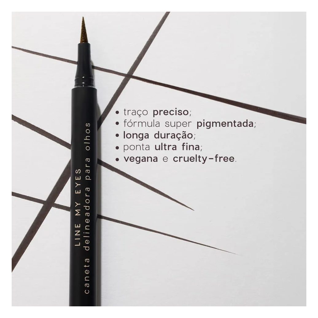 Caneta Delineadora Marrom - Line My Eyes Océane Edition 1,2ml