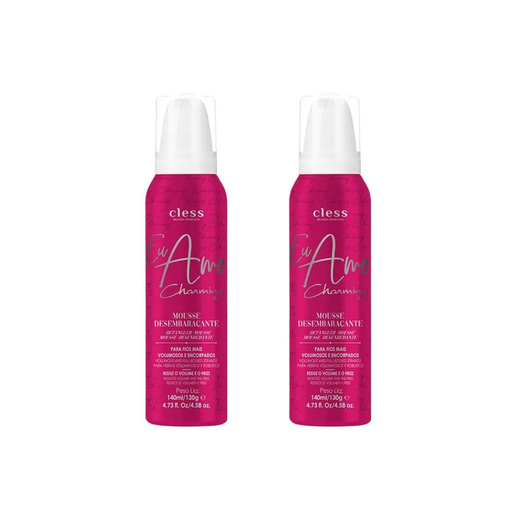 Mousse Charming Desembaraçante Cless 140ml - Kit C / 2un