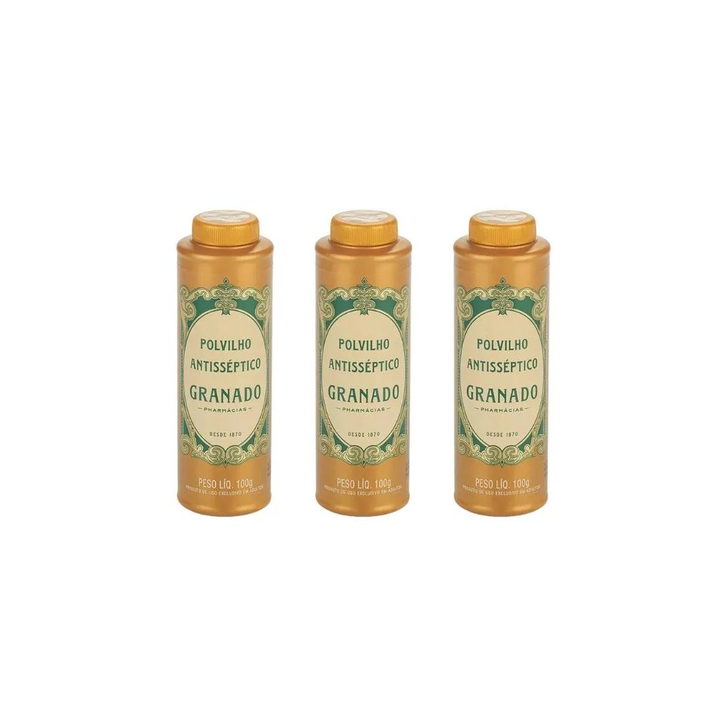 Talco Pes Granado 100g Tradicional - Kit C / 3un