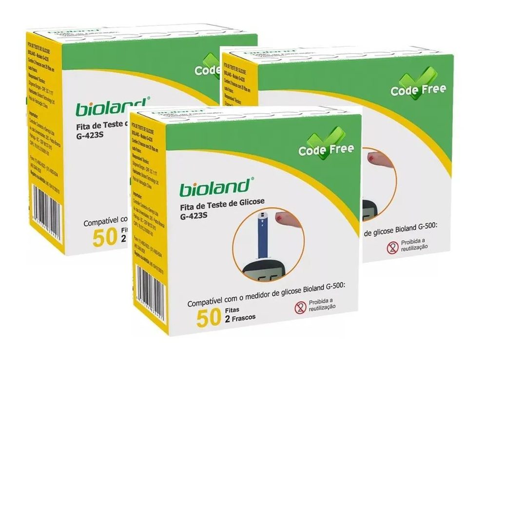 Kit 150 Fitas Para Medição Bioland Modelo G423s Code Free
