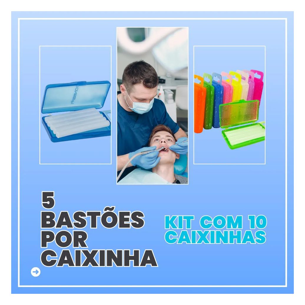 Cera Ortodôntica para Aparelho Proteção Labios 50 Bastões