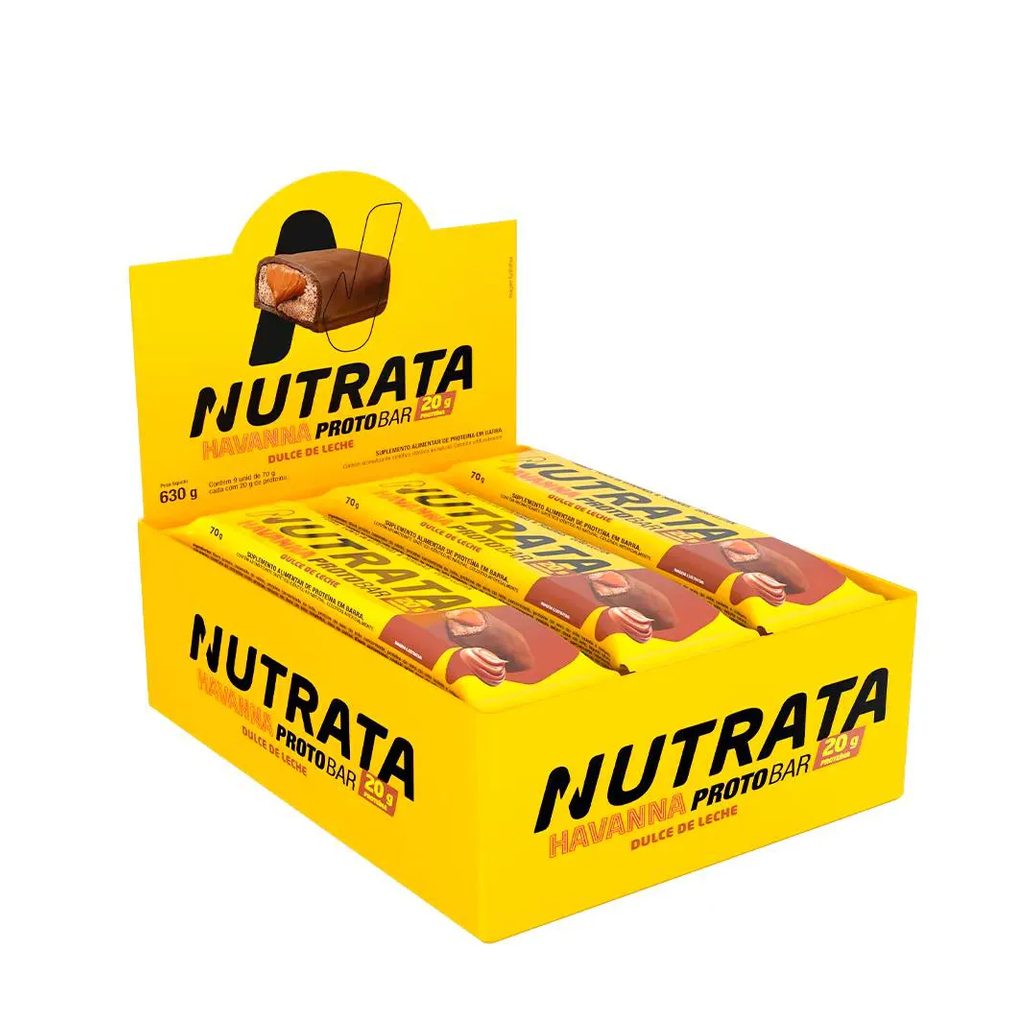 Proto Bar - Sabor Doce de Leite Havanna - 9 unidades de 70g - Nutrata