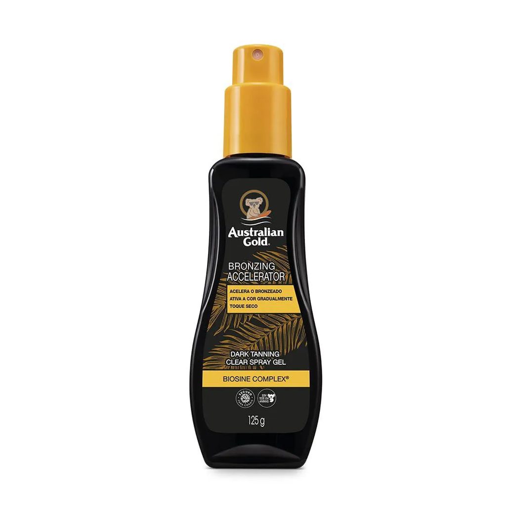 Australian Gold Bronzing Accelerator Dark Tanning Clear Spray Gel 125g