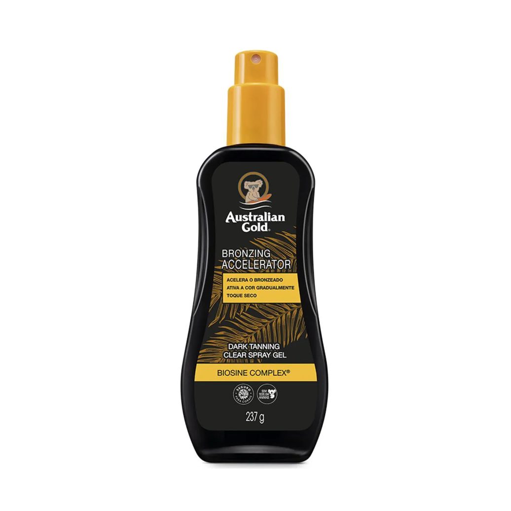 Australian Gold Bronzing Accelerator Dark Tanning Clear Spray Gel 237g