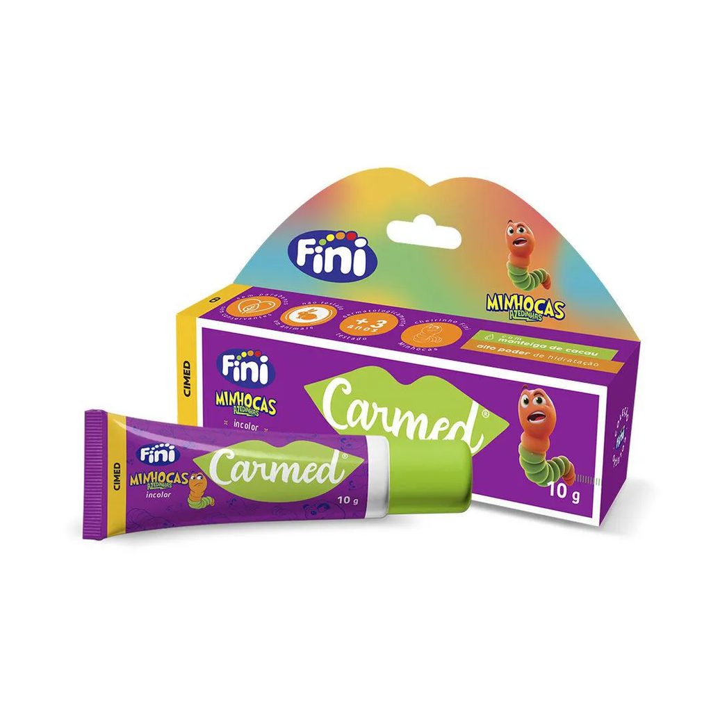 Cimed Carmed Fini Minhocas Azedinhas Gloss Hidra Labial 10g