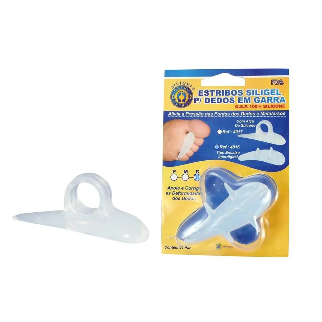Estribos Siligel para Dedos em Garra com Alça 4017X Orthopauher M