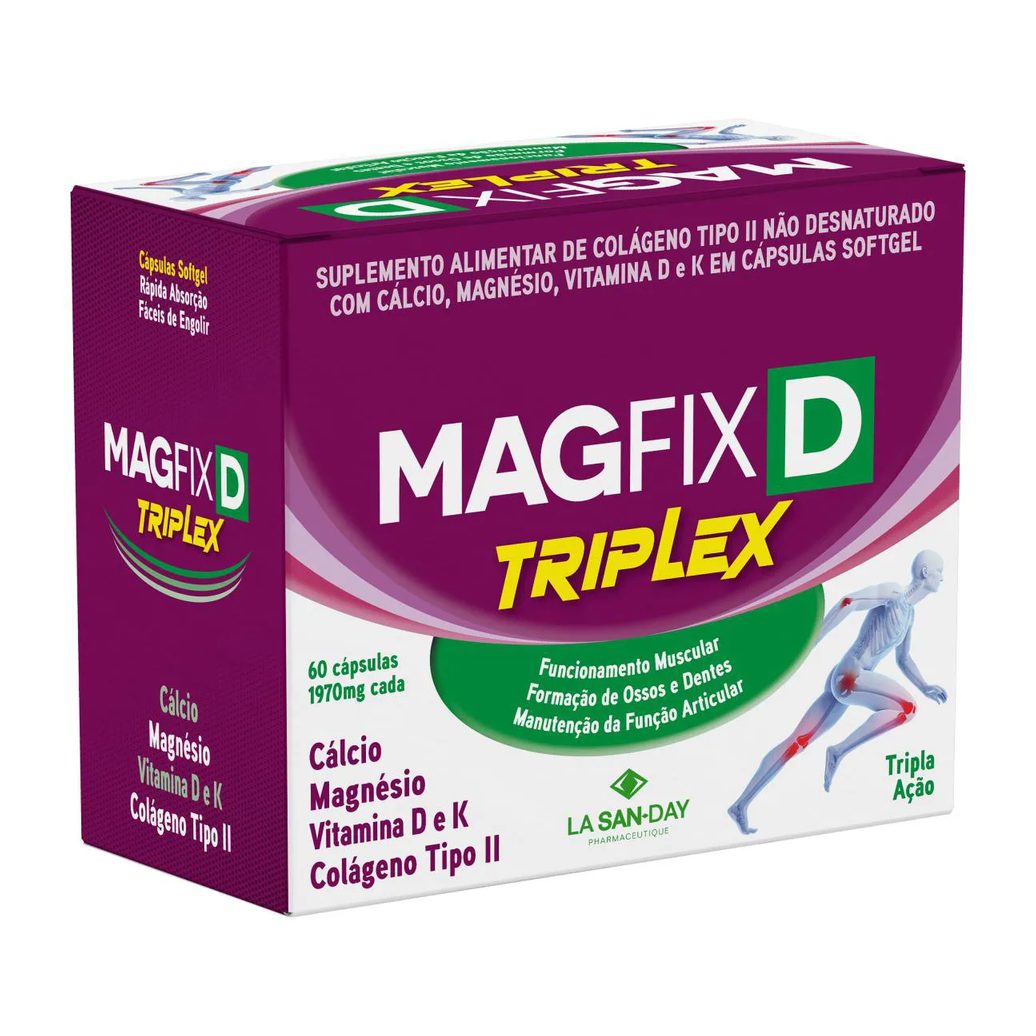 Magfix D Triplex - 60 cápsulas - La San Day