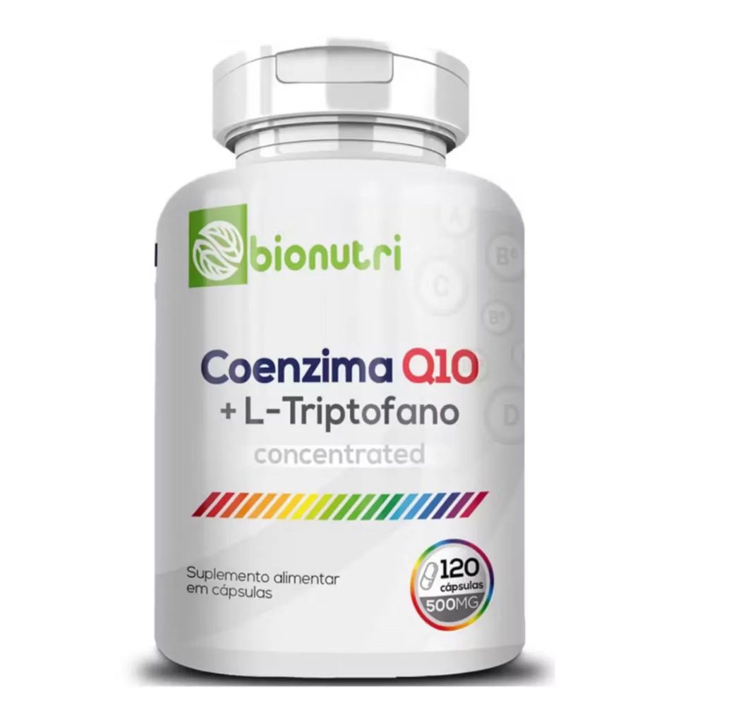 Coenzima Q10 com L - Triptofano 500mg 120 cápsulas Bionutri