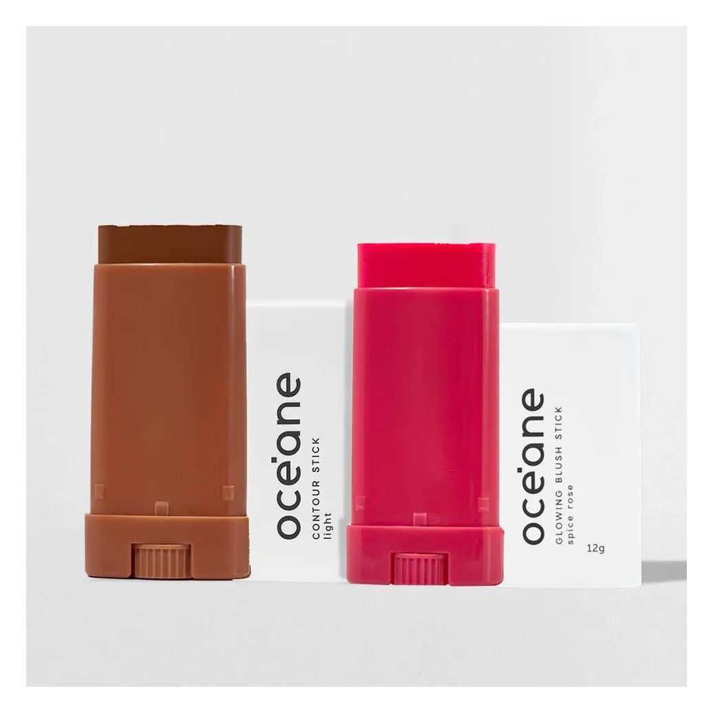 KIT BLUSH EM BASTãO ROSA + CONTORNO EM BASTãO CLARO OCéANE LIMITED (2 PRODUTOS)