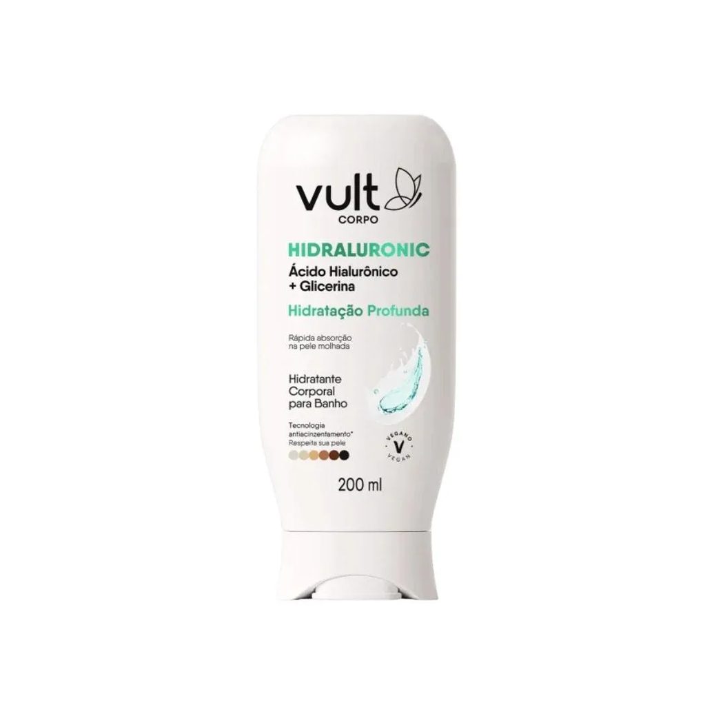 Hidratante Corporal Vult Corpo Banho Hidraluronic Hidratação Profunda 200ml
