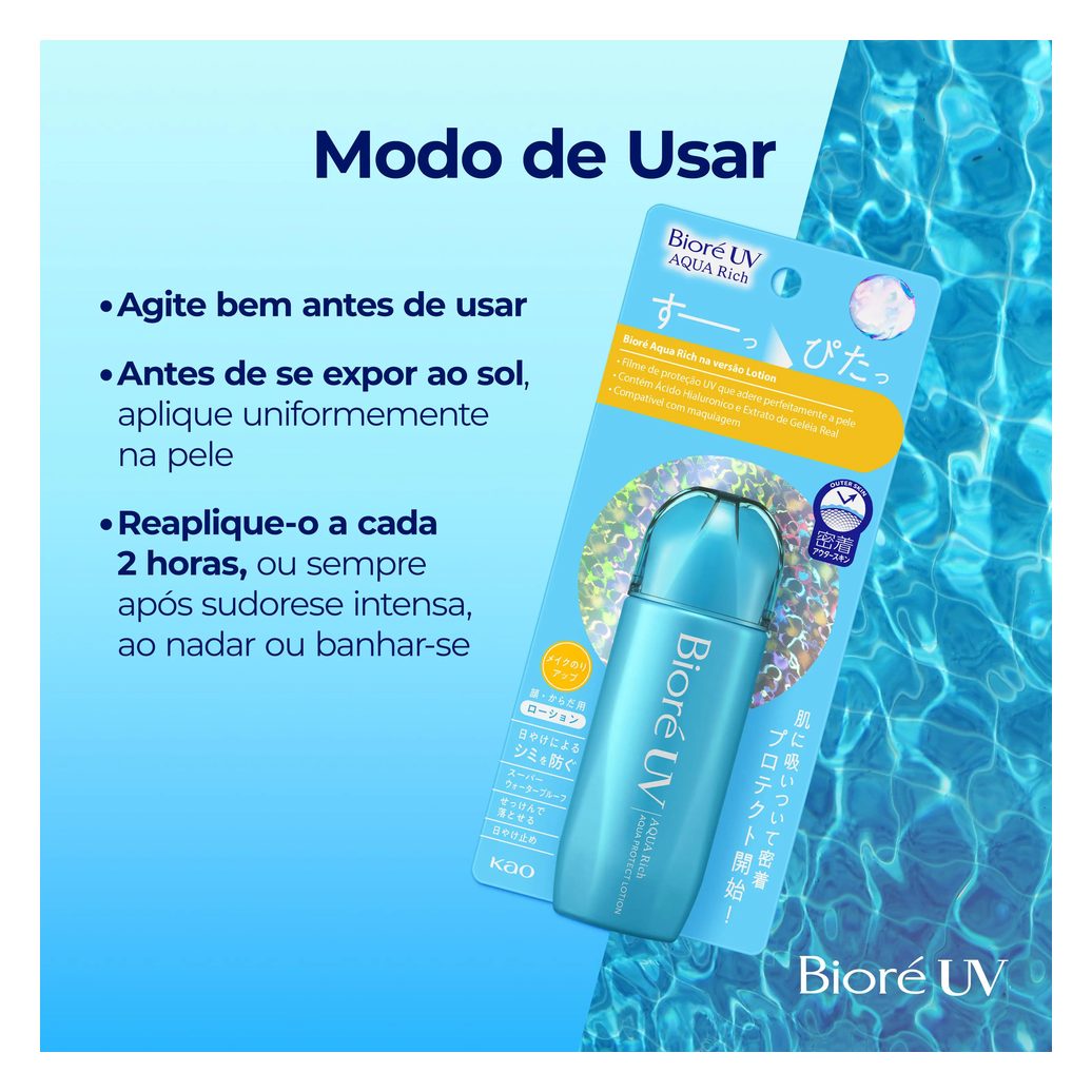 Protetor Solar FPS 50 Bioré UV Aqua Rich Aqua Protect Lotion 70ml