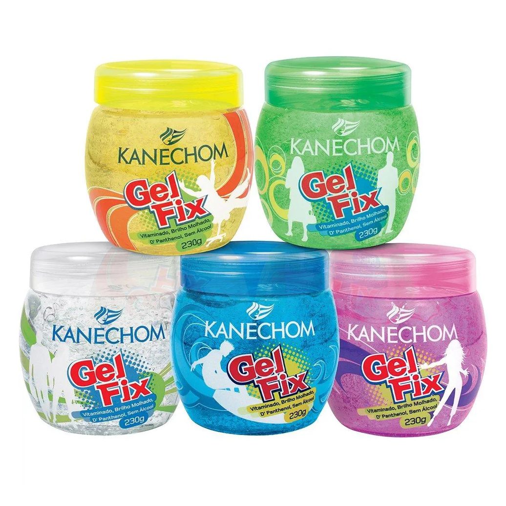 Gel Fixador Kanechom Sortido 230g - Embalagem com 24 unidades