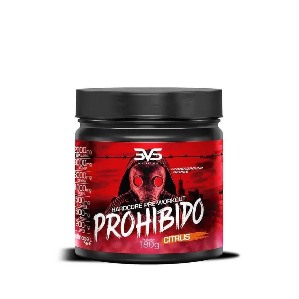 Prohibido Hardcore Pre Workout (180g) - Sabor: Citrus
