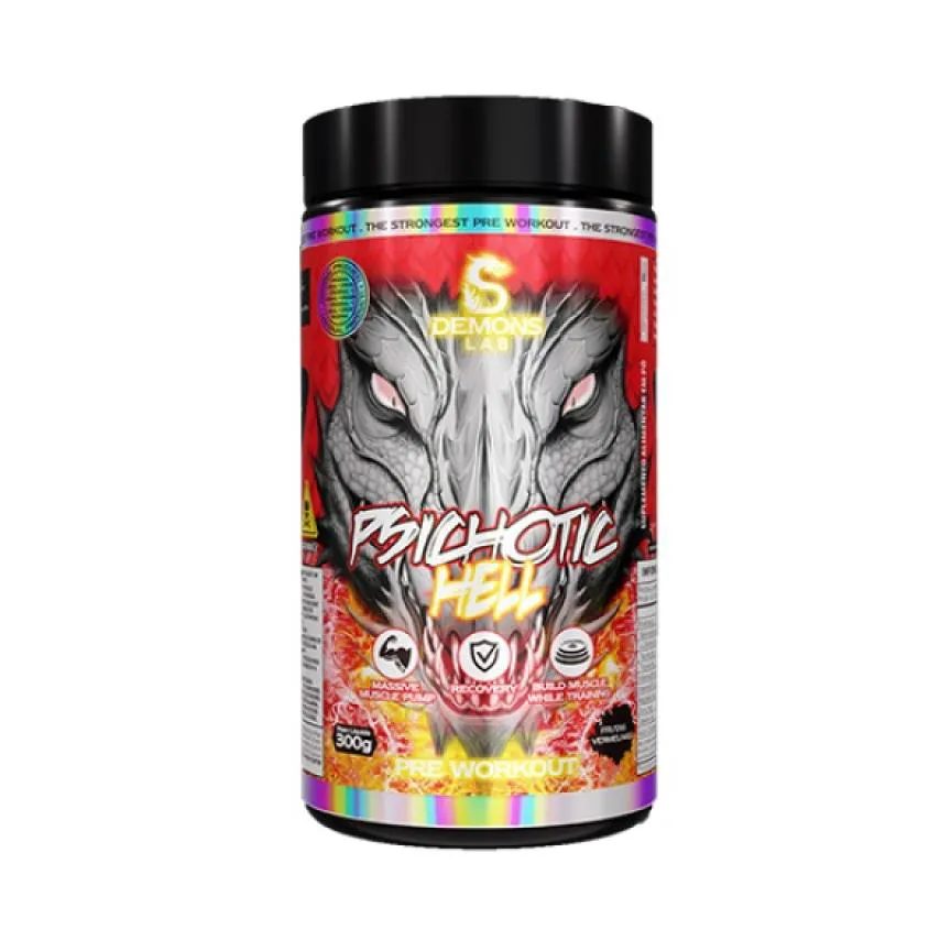 Pre Treino Psichotic Hell Frutas Vermelhas 300g - Demons Lab