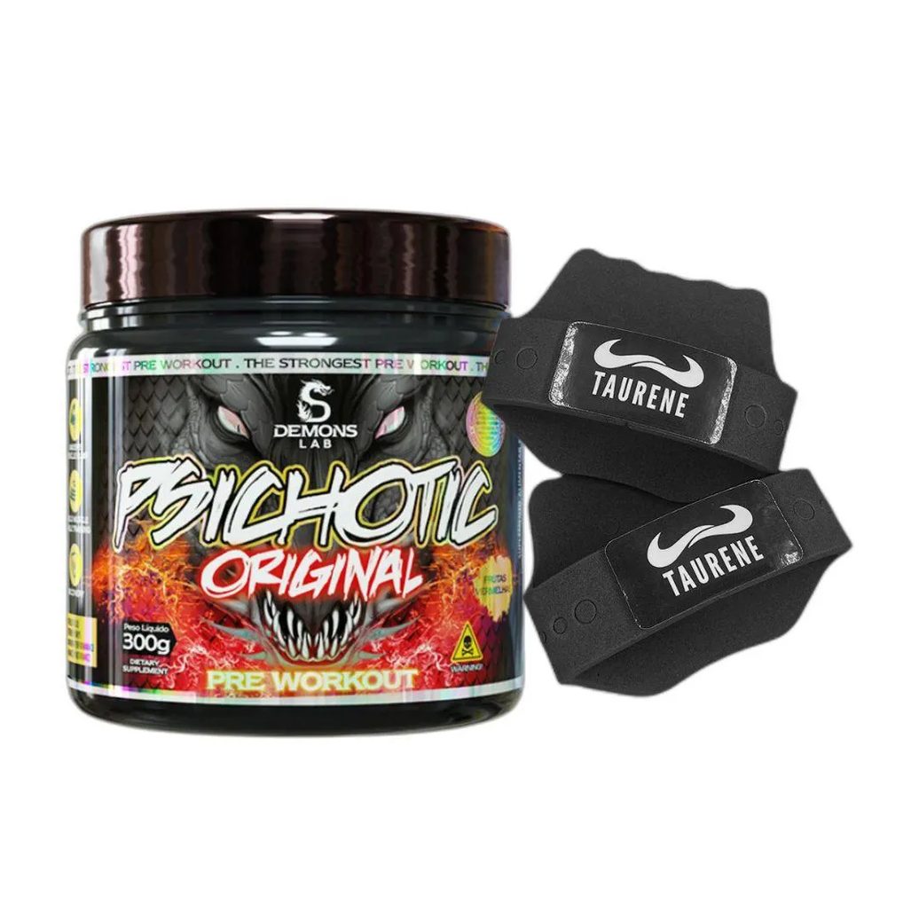 Pre Treino Psichotic Frutas Vermelhas 300g Luva Demons Lab