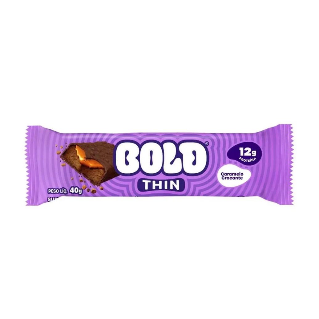 Bold Bar Thin (40g) - Sabor: Caramelo Crocante