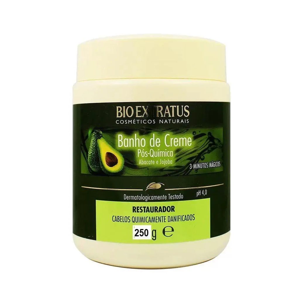 Banho de Creme Pos Quimica Abacate e Jojoba 250grbioextratus
