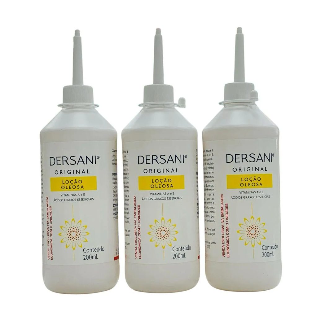 Dersani Original Loção Oleosa Corporal Emb Econômica 3x200ml