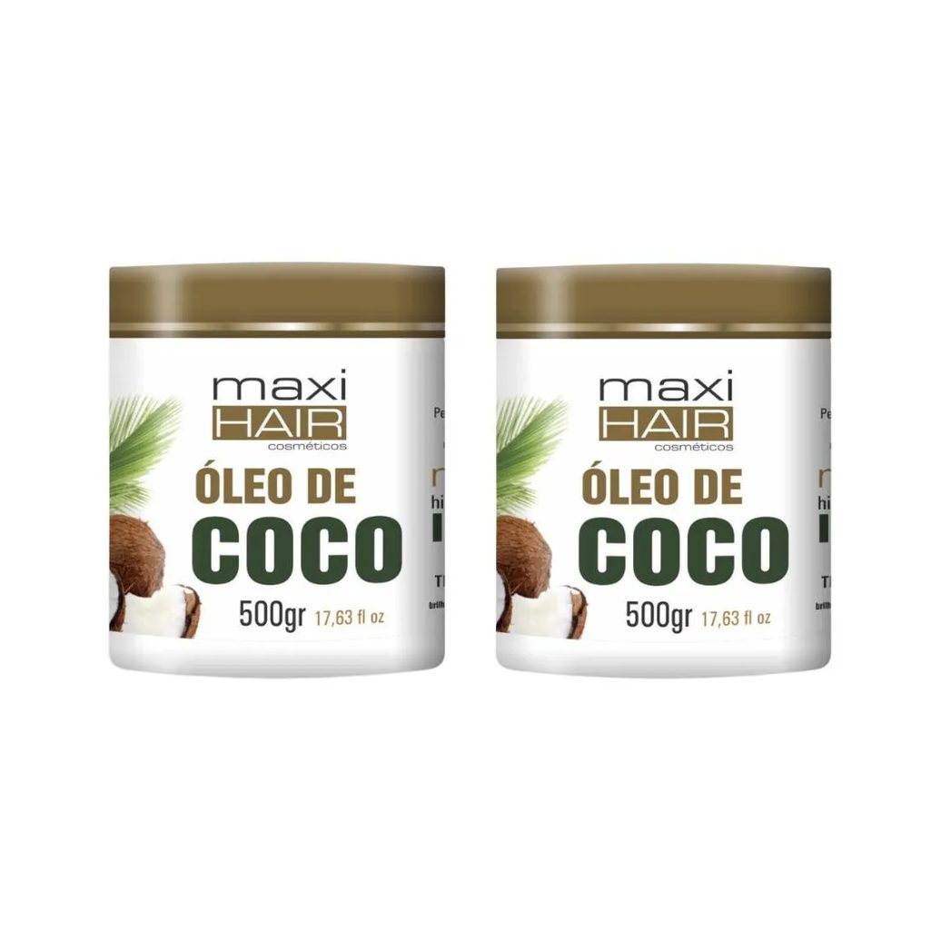 Mascara Maxihair 500g Oleo de Coco Hidrataçao Intensa - 2un