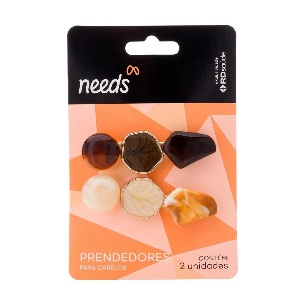 Prendedores de Cabelo Needs Pedras 2 unidades