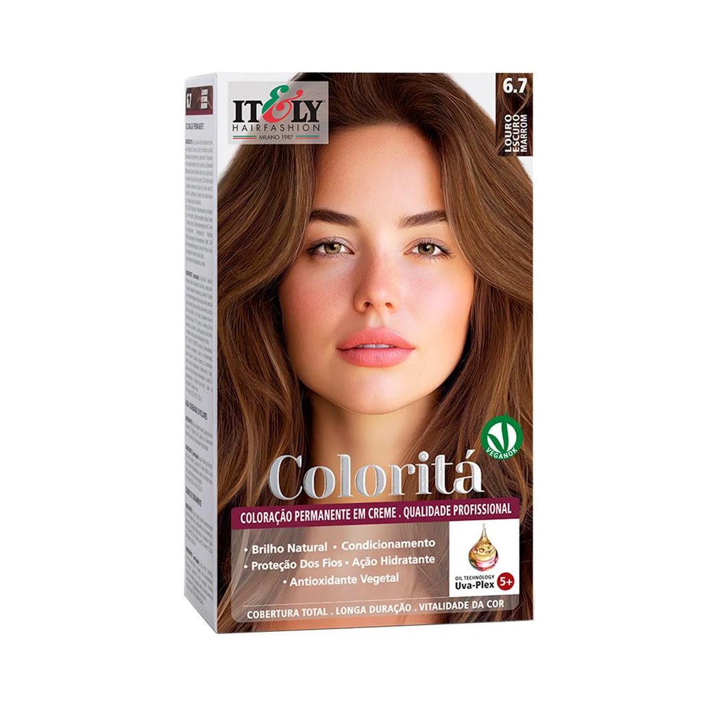 Coloração em Creme Itely Coloritá 1 Unidade - 6.7 Louro Escuro Marrom
