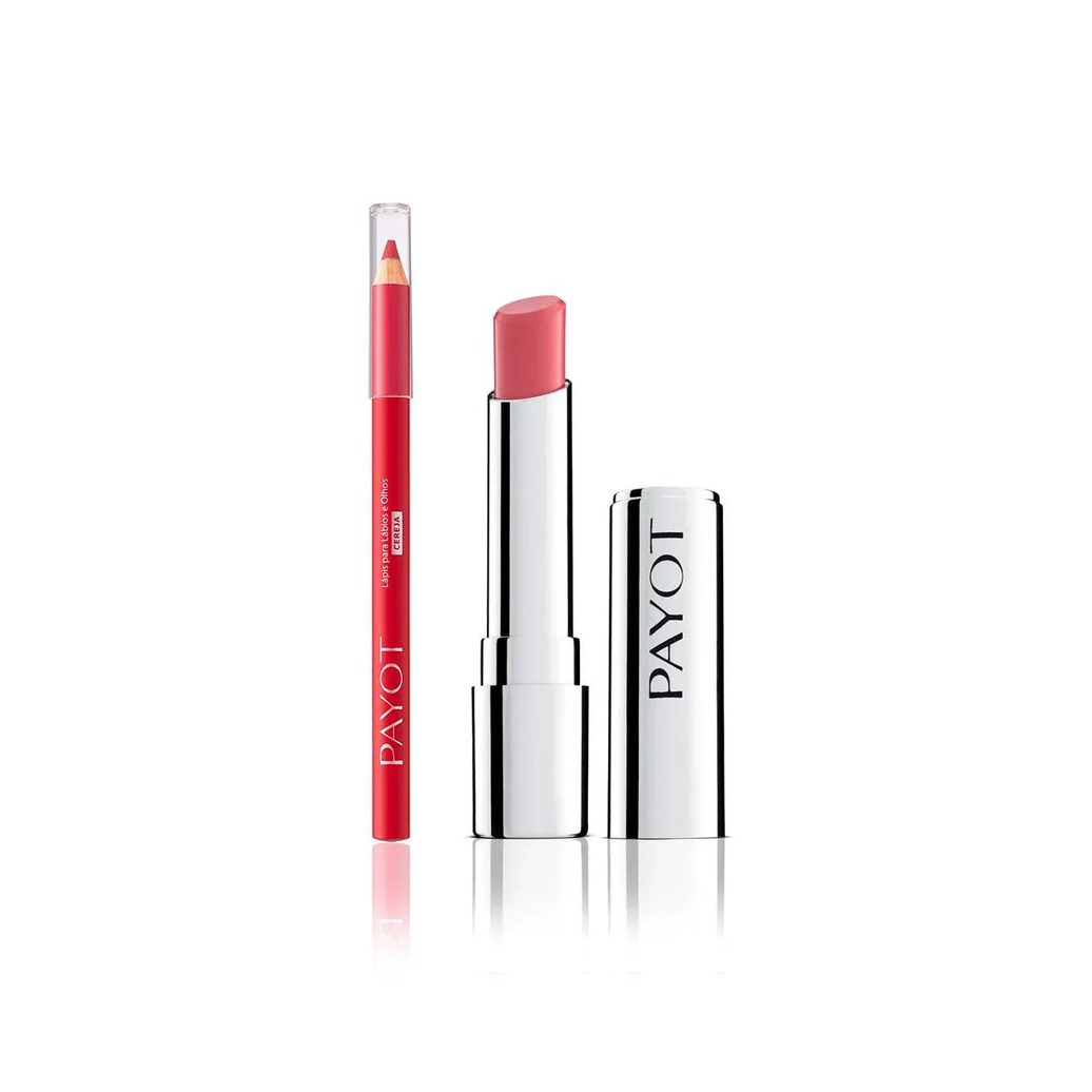 Kit Labial Payot - 14: Batom Rosa Chá + Lápis Cereja