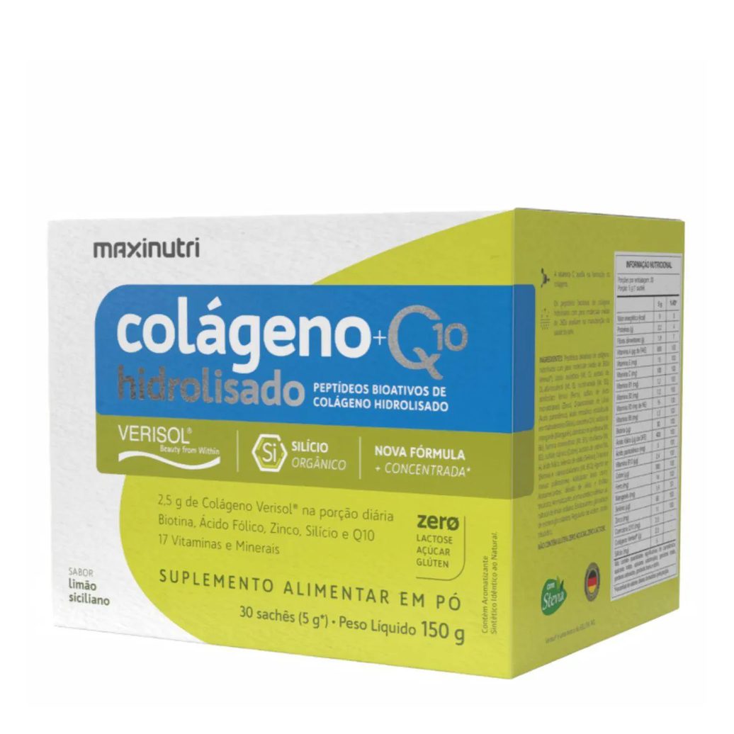 Colageno Hidrolisado + Q10 30x5g Limao Siciliano Verisol Maxinutri