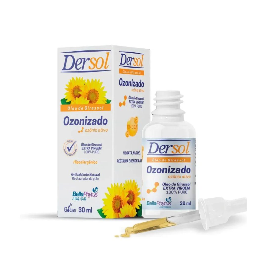 Óleo de Girassol Ozonizado 30ml Dersol - Bellaphytus