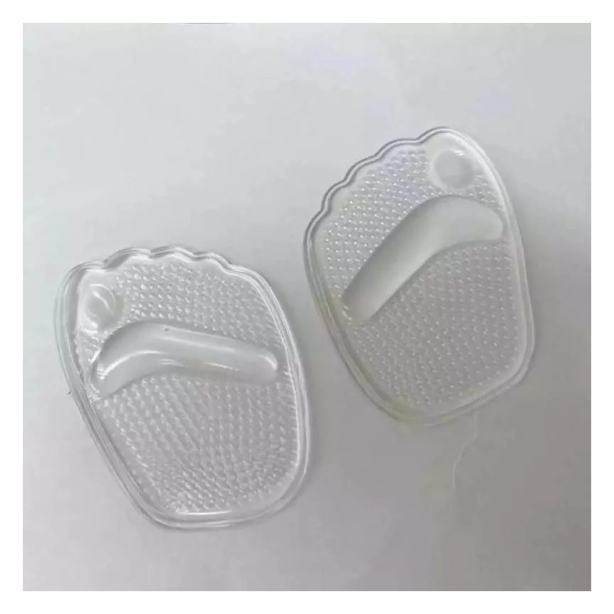Par Palmilha Ortopédica Protetor Para Pés Almofadas Silicone Sapato Branco