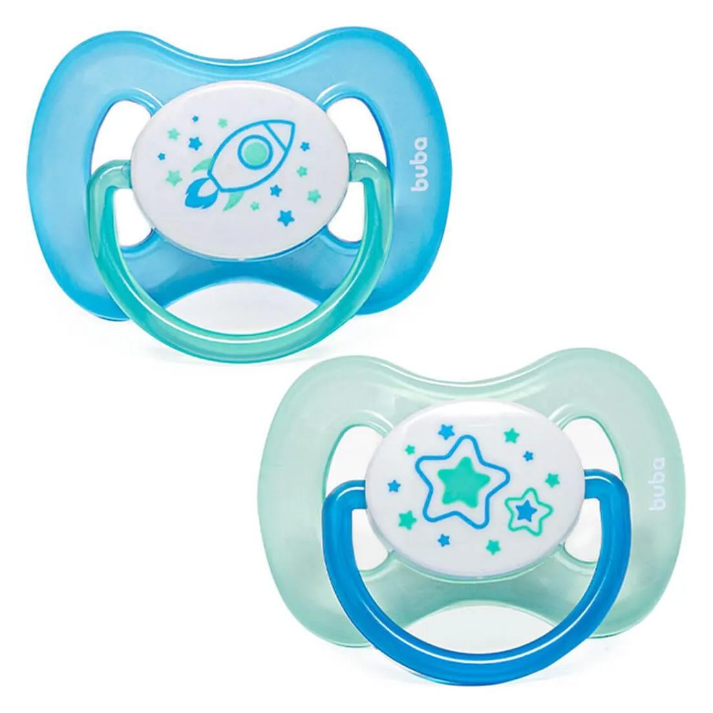 Chupeta Comfort Tam.1 Noturna Kit Foguete - Buba