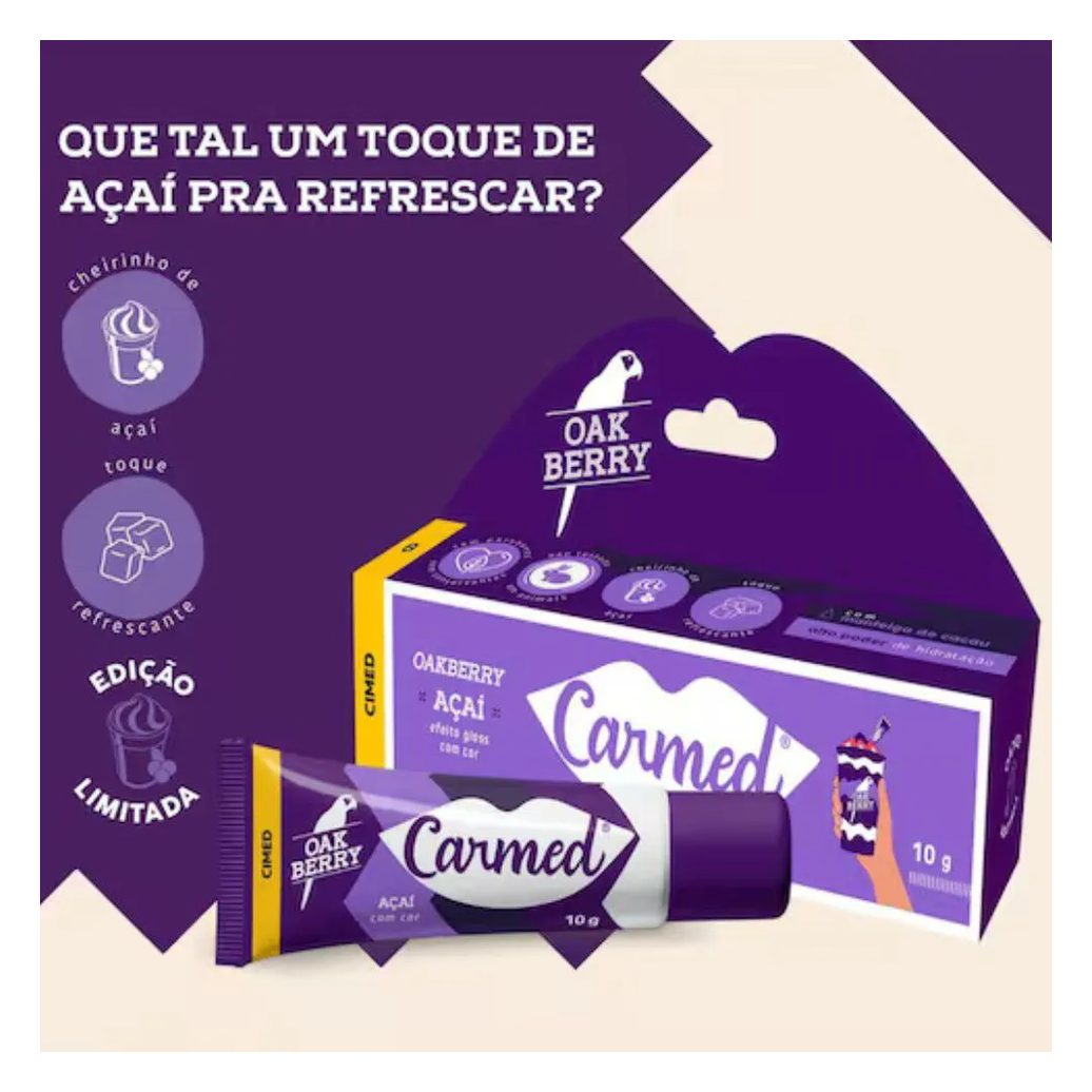 Carmed Hidratante Labial Açaí 10g